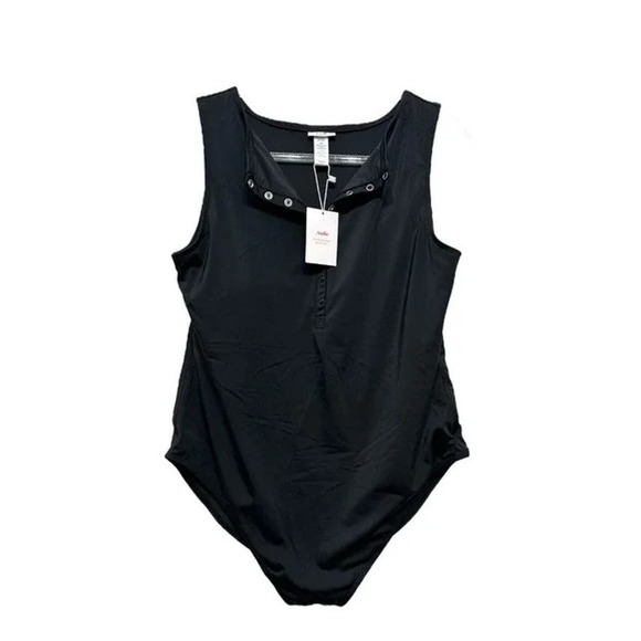 Andie Swim Eco Nylon The Malibu One Piece in Black S NWT - Picture 4 of 7
